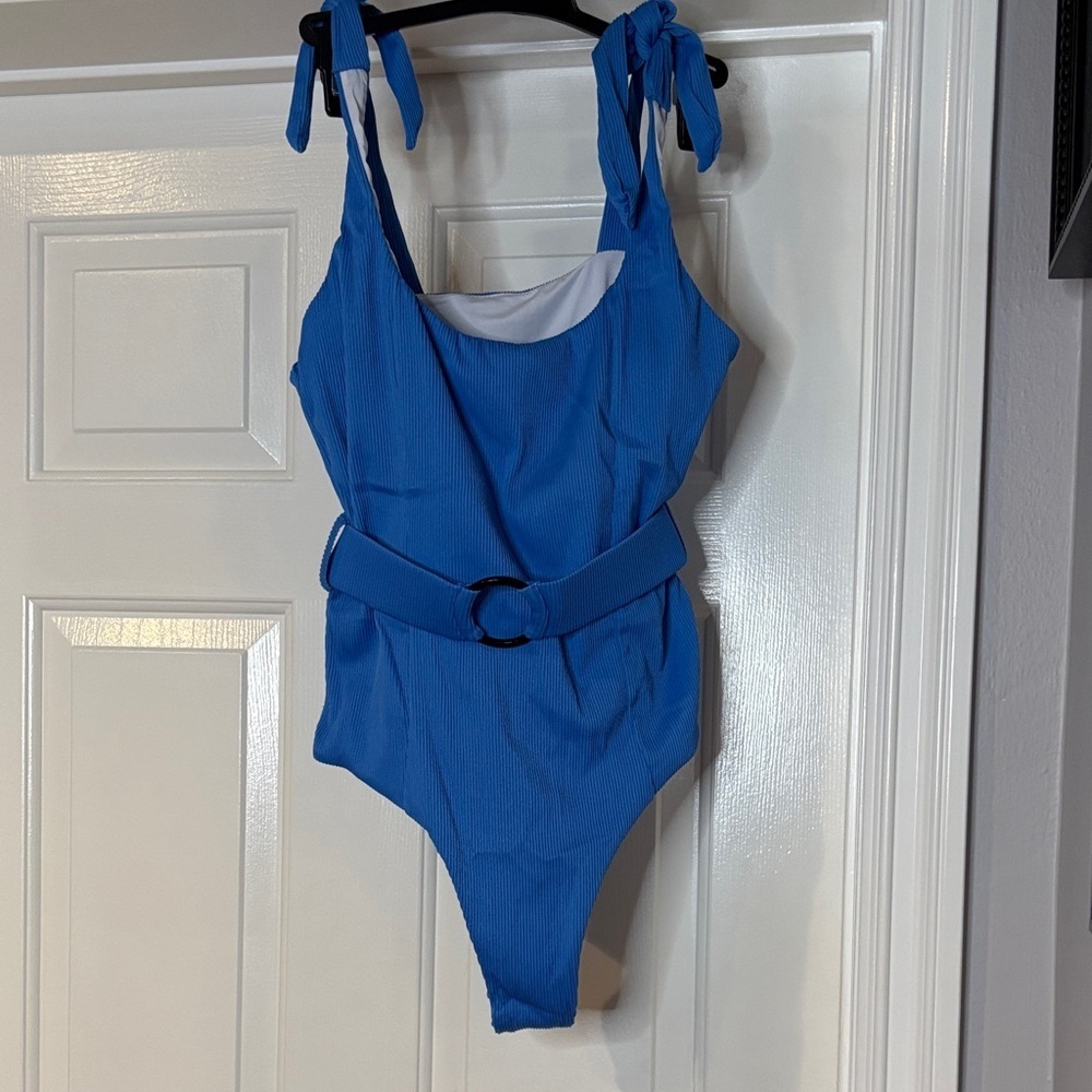 Blue Women's One Piece Swimsuit - Picture 1 of 10